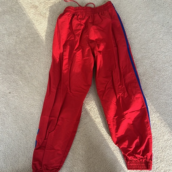 Adidas Originals in Red with 3 stripes in blue pink and red. SIZE S OR EUR 34 - Picture 2 of 3